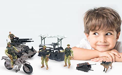 Mistbuy YEARS Us Army Men Action Figures With Military Vehicles Toys Playset thumb #7