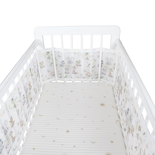 Sageky Verstellbarer Baby-Netzbettgitter – abnehmbar, waschbar, tragbar 3D-atmungsaktiver, stoßfester Schutzgitter für Neugeborene für alle Jahreszeiten