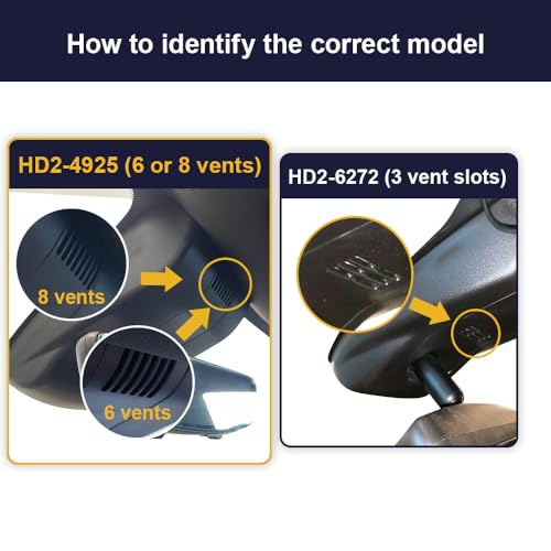 Fitcamx Front 4K+Rear 1080P Dash Cam for 2021-2024 GMC Yukon Denali AT4 XL SLE SLT (HD2-4925, with Auto-Dimming), OEM Style, Dual HD Video, Loop Recording, WiFi&APP, G-Sensor, Easy to Use, 128GB Card