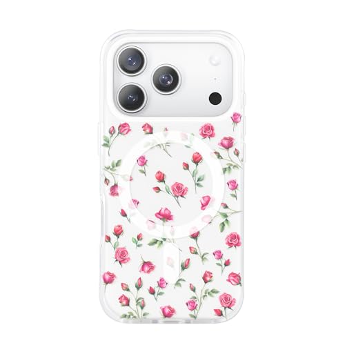 Coque iPhone 17 Pro fleurie compatible MagSafe idéale au quotidien