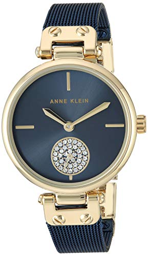 Reloj Anne Klein Swarovski Crystal Accented para Mujer 34mm, pulsera de Acero Inoxidable