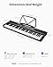 POGOLAB 61 Keys Compact Keyboard Piano, Multi-Function Electronic Piano with 255 Sounds, 255 Rhythms, 24 Demos, Includes Sheet Music Stand, Note Stickers & Power Supply, Gift for Beginners, Black