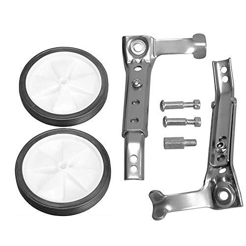 Ruedas de entrenamiento ajustables para bicicleta de niños DubMag, ruedas estabilizadoras auxiliares de aluminio acero, tamaño de rueda 24 pulgadas, color plata miniatura 1