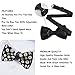 RIMENCH Youth Bow Tie Adjustable Length Bow Ties Handmade Bow Ties for Wedding, Tuxedo, Party, Dress up Fashion Floral Chamomile Or Daisy Flowers Black Bow Ties
