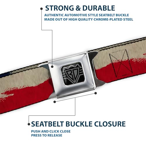 Cinturón de seguridad Buckle-Down Texas ajustable XL de alta resistencia 6
