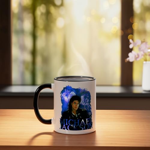 Taza de cerámica Michael Jackson 003 negro/blanco miniatura 3