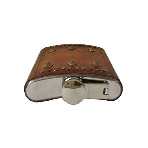 Achernar Genuine Leather Liquor Whiskey Flask For Liquor Drinking Alcohol / 7 Ounces Pocket Hip Flask #TOP3