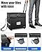 DEEGO Fireproof Document Box Black and Fireproof Document Box with Wheels,Water-Resistant File Organizer Box with Lock for Home Office for Hanging Letter/Legal Folder.