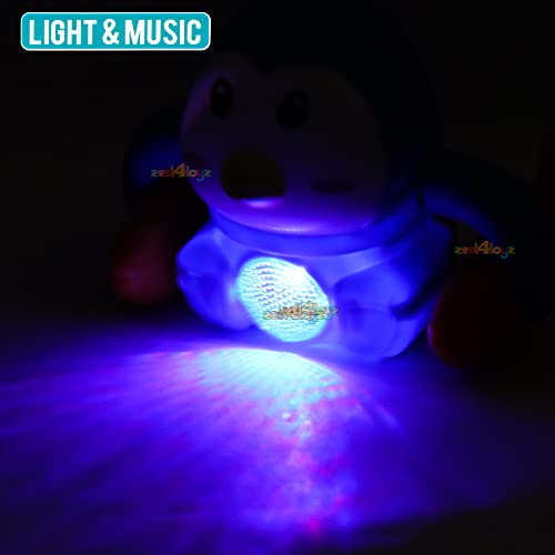 Image of Zest 4 Toyz Musical Toy for Kids Toys Dancing Toy for Kids with Light & Sound Toy Spinning Rolling Doll Tumble Toy with Voice Control Birthday Gifts for Boys and Girls 1 Years+ (Penguin Design)