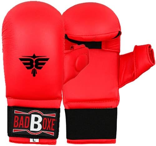 Miniatura 5 de Guantes profesionales de entrenamiento de karate WKF  Guantes de karate con cierre elástico para el pulgargancho y bucle  Tamaño premium