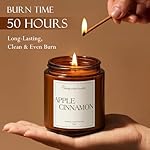 Cinnamon Apple Scented Candles for Home, Natural Soy Wax Aromatherapy Candle Gifts for Men & Women, Highly Scented & Long Lasting Non Toxic Jar Candle for Stress Relief (9oz) - Image 5