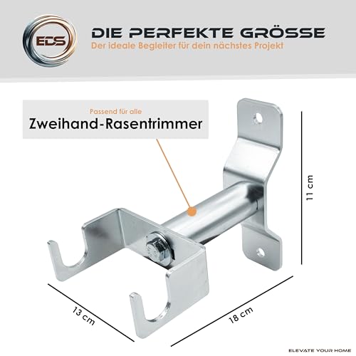 Foto von EDS - Rasentrimmer - Freischneider - Motorsensen Wandhalterung | inkl. Befestigungsmaterial | Wandhalter für Zweihand-Freischneider vieler Marken wie Stihl - Einhell - Makita - Bosch - Hecht - uvm.