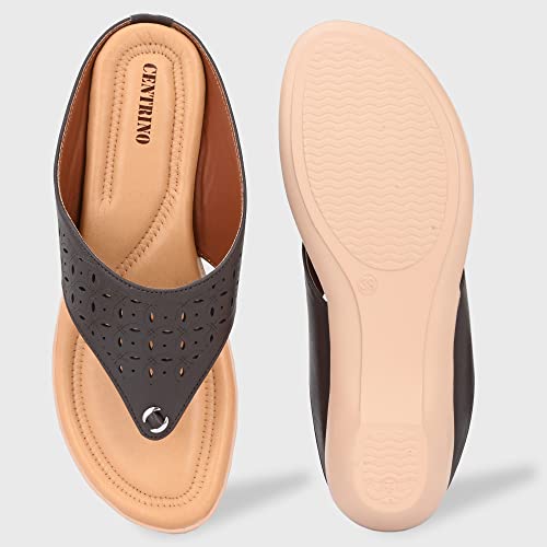 Image of Centrino Women's Thong Sandals | Comfortable Ortho Care Sandals For Ladies | Fashion Wear Sandal & Chappal |Stylish & Durable | Premium Comfort & Quality | Soft Cushioned for More comfort (3803)