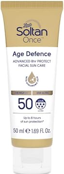 Soltan Once Age Defence Advanced 8hr Protect Facial Sun Care SPF50   50ml