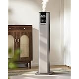 KEECOON 加湿器 スチーム式 大容量13L 100℃高温除菌 加熱式 +超音波式 ハイブリッド式 アロマ加湿 器. お手入れしやすい 自動湿度調整 タワー 上から給水 水浄化 省エネ 遠隔制御 最大噴霧量500ML/H 40畳 30dB静音 おやすみモード 連続48時間 スタイリッシュ床置き 学校 事務所 家庭用 オフェス 寝室 病院 美容院 業務用 空焚き防止 シルバーブラック