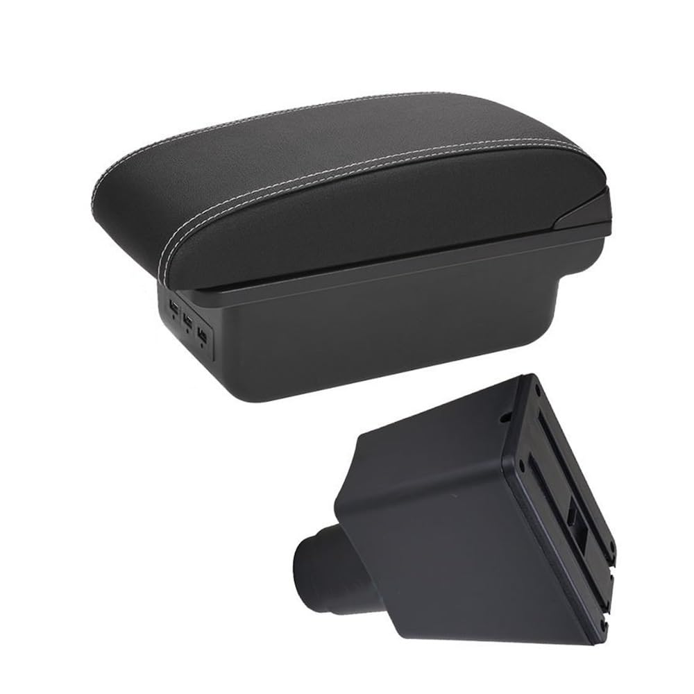 Aierdeyp B3 Black White 3Usb Car Armrest Box For Renault For Logan 2 For Sandero