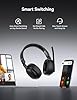 TECKNET Wireless Headphones with Microphone, 5.4 Bluetooth Headphones Over Ear, Mono/Stereo 2-in-1, 65H Playtime & Mute, Wireless Headset with Microphone for Home Trucker Office Call Center, Black #4