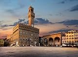 adrium Quadro composito in alluminio 40 x 30 cm: Piazza Signoria a Firenze all'alba, Italia (137241959)