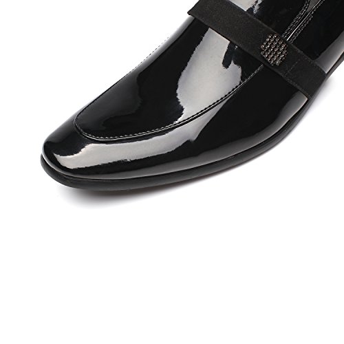 Faranzi Tuxedo Shoes Patent Leather Wedding Shoes for Men Cap Toe Lace up Formal Business Oxford Shoes - Thumbnail 5