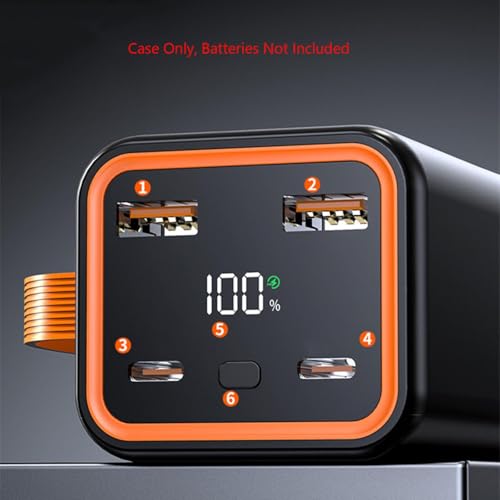 Power Bank para 4 baterías 21700, caja cargador DIY miniatura 3