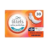 Lil-Lets Extra Protection Maxi Pads X 30 (3 Pack), with Wings, for Extremely Heavy Flow Periods and Perimenopause