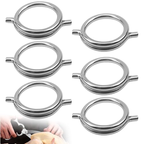 6 Pcs ID 13mm Poultry Shears Spring Replacement Kitchen Shears Springs Loaded Ring Parts, Heavy Duty Kitchen Shears Replacement Springs for Home Cooking Chicken Bone Scissors Meat Shears