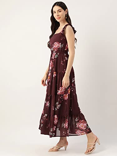 Image of Deewa Georgette Casual Floral Printed Dress for Women - DWD907-G3