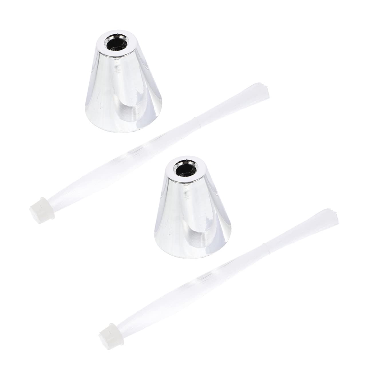 Homoyoyo Battery Powered Fiber Optic Lights 2 Pack Led Night Lights Flickering Colors Decorative Tabletop Lighting for Home