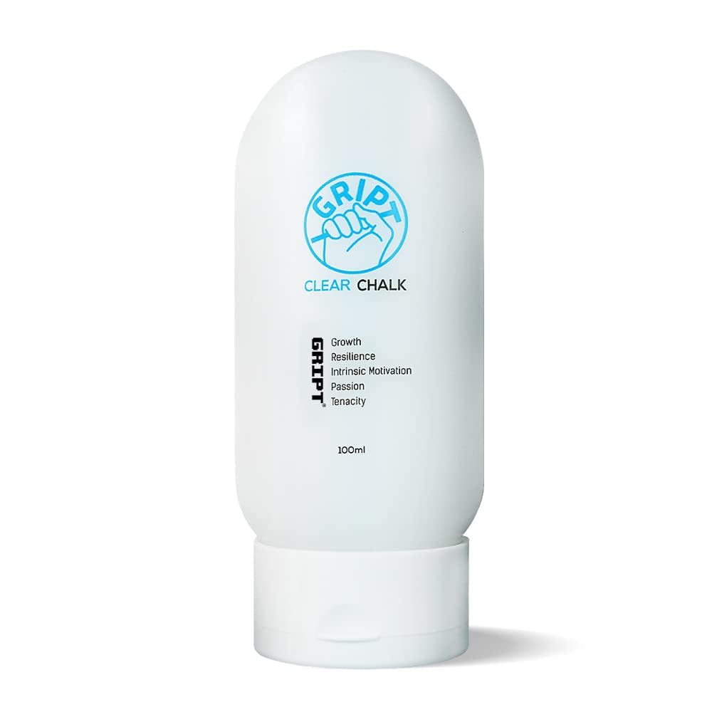 GRIPT Clear Liquid Chalk for Pole Dancing Mess Less Professional Dry Hand Grip Gel Chalk 100ml for Pole Dance Aerial Yoga Tennis Golf Racquet Grips Sweat Resistant Long Lasting