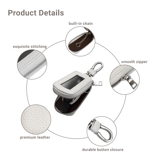 Image of Yuoyar Premium Leather Key Fob Case - Universal Car Key Holder