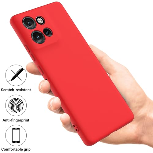Image of Back Cover for Motorola Moto Edge 50 Neo 5G | Full Camera Protection | Premium Liquid Silicon Case | Flexible Bumper Case for Motorola Moto Edge 50 Neo 5G (Red)