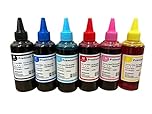 6 x100ml Universal Bulk Ink Refills for Epson, HP, Brother and lexmark Printers to Use Refill Cartidges and refillable Ink cartridges CISS Systems