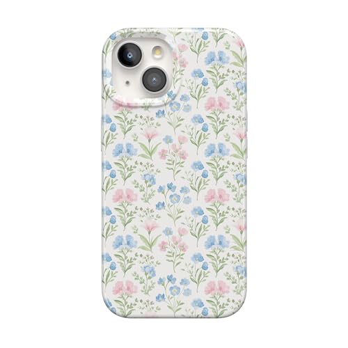 Casely iPhone 15 Plus Case | Pastel Garden | Sunday Best | Compatible with MagSafe | Classic Ultra Slim Design