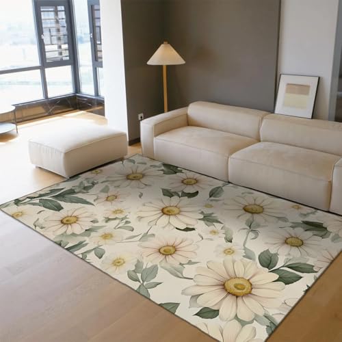 Tapis fleurs marguerite antidérapant et doux pour chambre de bébé - 2