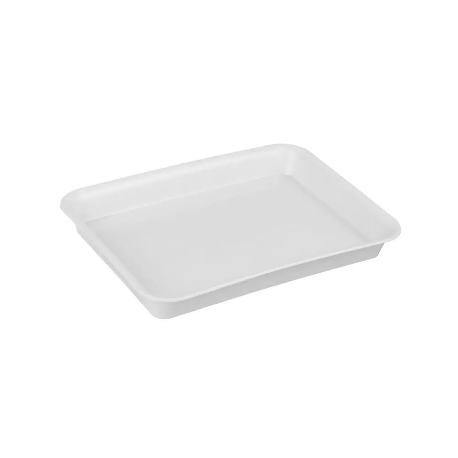 GIUPLOKID Plastic Drip Trays, Indoor Outdoor Plastic Rectangle Plant Saucer Drip Trays Multicolor(White-18cmx13.5cm)