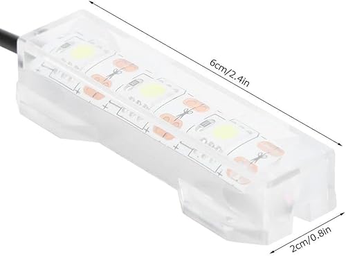 Miniatura 3 de Luz LED pequeña para acuario, luz LED multicolor para pecera, para plantas de agua dulce, accesorios de acuario (luz amarilla)