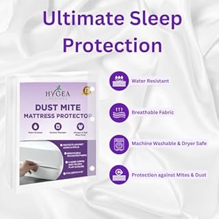 Hygea Dust Mite & Allergen Mattress Protector, Twin Size - Zippered Mattress Encasement - Mattress Cover - Hypoallergenic, Waterproof, Stretchable & Breathable, Premium Quality