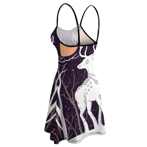 Robe d'été à bretelles dos nu avec jupe courte évasée chic - 5