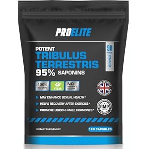 Tribulus Terrestris Extract 8500mg ? 180 Capsules – 95% Saponins – Test Booster Pills Increase Testosterone for Muscle Growth, Strength Tribulus Terrestris Tablets Powder Alternative by PROELITE