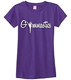 Threadrock Big Girls' Gymnastics Fitted T-shirt L Purple