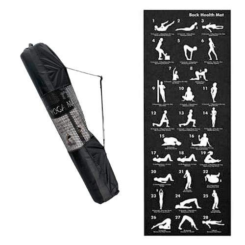 Auzest Yogamatte, umweltfreundlich, NBR, rutschfeste Gymnastikmatte mit Tragegurt für Yoga, Pilates und Gymnastik  Rosa  181 cm x 61 cm x 1 cm, Schwarz, 173cm x 61cm x 0.5cm