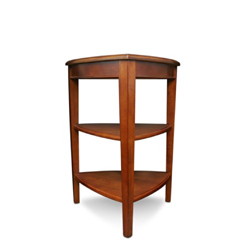 Image of Leick Home Shield Wedge End Table, 21 inch, Glazed Auburn