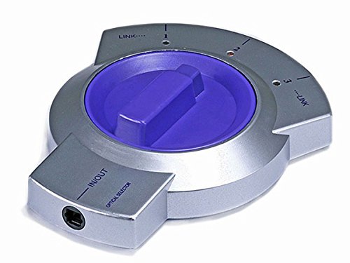 Monoprice 102946 3X1 Optical Audio TosLink Bi-Directional Manual Switch,Silver
