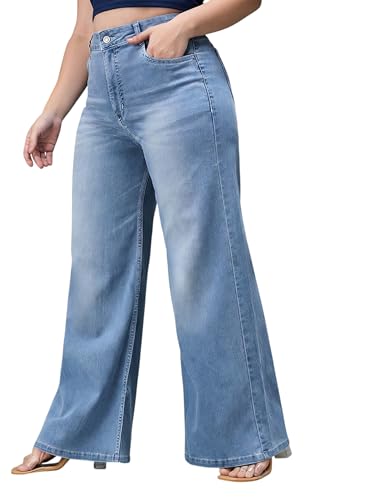 Image of Miss Chase A+ Women's Bootcut High Rise Regular Length Stretchable Denim Jeans
