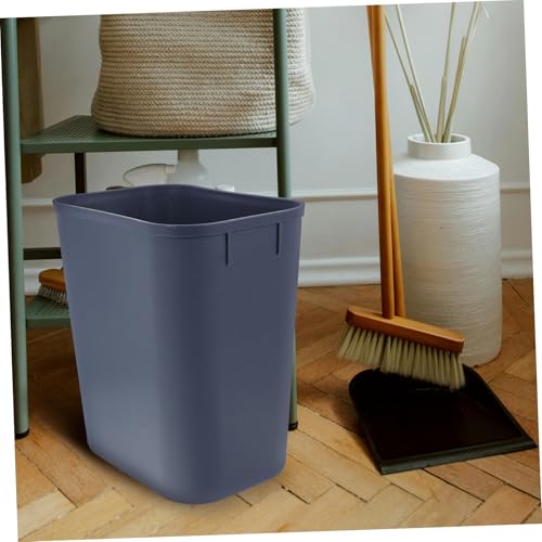 Caneca de basura gris rectangular para oficina y hogar miniatura 7