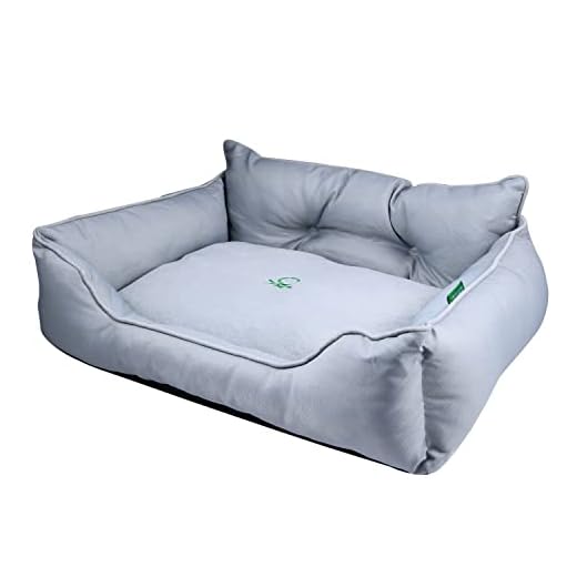 UNITED COLORS OF BENETTON. Pets | Cama para Mascotas | Color Gris | Medidas 75x60x25 cm | Cama Ergonómica para Perros Medianos | Funda Lavable a Máquina