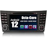 Android 12 [4G+64G] 8 Kern Autoradio Navi für Mercedes Benz E/CLS/G Klasse W211 W219 W463 Carplay Bluetooth WiFi OPS Canbus SWC A2DP DAB+DVB-T2 GPS