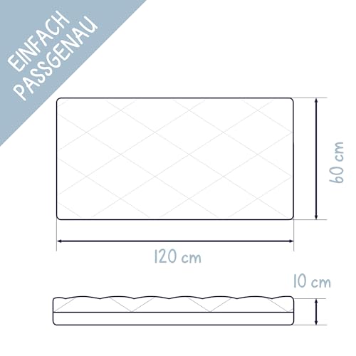 Matelas bébé 3 couches Julius Zöllner Dr. Lübbe Air Premium Flex à mousse de soutien ferme
