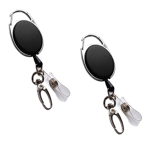 Retractable Badge Reel With Claw Clasp And Clip For Id Card Holders (2Pack) #TOP1