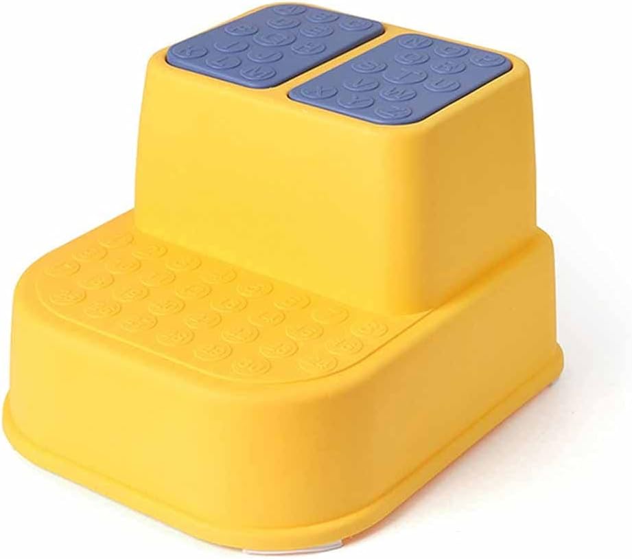 Multi-Function Step Stool Anti-Slip Thicken Footstool Single/Double Layers Stool(Gray)